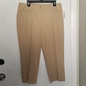 Talbots Beige cropped curvy pants size 14P  *C8